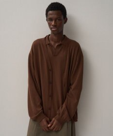 ATON FINE ICE COTTON | Vネックカーディガン - UNISEX