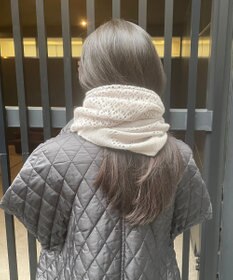 MOONBAT 【カシミヤ100%】2WAYレーシーニットスヌードマフラー