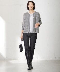 J.PRESS LADIES ストレッチジョーゼット Vネック カットソー