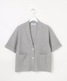 J.PRESS LADIES Vis/Peスパーク ハーフスリーブ ニットジャケット