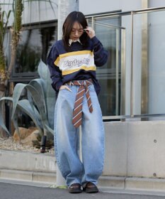 WEGO 【ユニセックス着用ITEM】ステッチロゴラガーシャツ