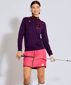 PW CIRCULUS 【WOMEN】Spark cat クルーネックニット ゴルフウェア レディース