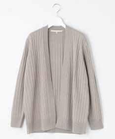 自由区 【洗える】ウールミックス ミドル丈カーディガン