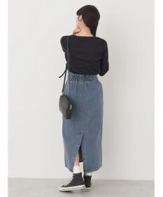 earth music&ecology チェーンリブクルーネックプルオーバー