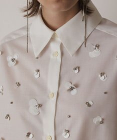 GRACE CONTINENTAL ビジューシャツ