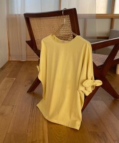 Feroux 【UVケア】リボンスリーブドルマン Tシャツ