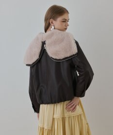 GRACE CONTINENTAL フェイクレザーボンバージャケット