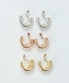 Phoebe 【痛くないシリーズ/金属アレルギー対応】モードミニマルフープライトフィットイヤリング　シルバー