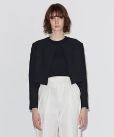 NAVE 【Nave】ストライプツィード クロップドジャケット