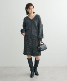 Green Parks 毛ふきシャギーＶネックカーディガン