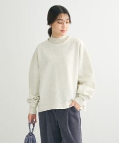 Green Parks 配色リブニットドッキング裏起毛プルオーバ