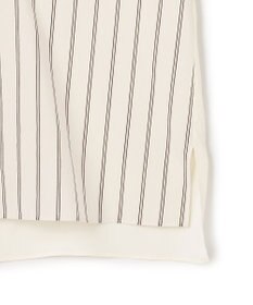 BEIGE， QUARTZ / 異素材コンビ ストライプシャツ