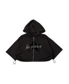 WEGO スターロゴ半袖ジップパーカー