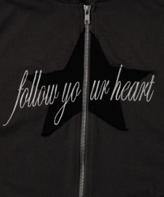 WEGO スターロゴ半袖ジップパーカー