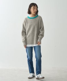 AMERICAN HOLIC 配色ニットポコポコプルオーバー