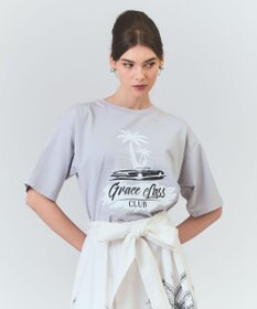 GRACE CONTINENTAL リゾートプリントTシャツ
