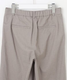 J.PRESS LADIES L 【洗える】麻ポリエステルストレッチ ワイド パンツ