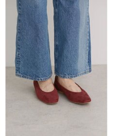 AMERICAN HOLIC 【整履き】スクエアトゥスェードフラットシューズ