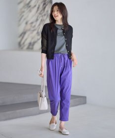 ANY 【汗ジミ防止加工】シルケットスムースフレンチスリーブ刺繍ロゴTシャツ