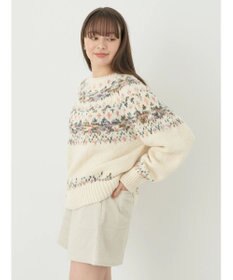 earth music&ecology スラブヤーンノルディックプルオーバー