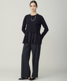 ICB レーヨンシルクストレッチブレンド ドッキングペプラムプルオーバー