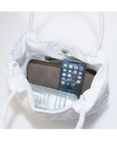 UNBILLION カシュカシュ cachecache / メタリックコード柄編みトートバッグ