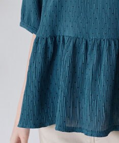 Tiaclasse 【洗える】楊柳ドットギャザーブラウス