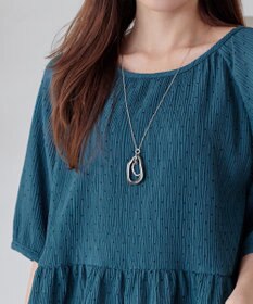 Tiaclasse 【洗える】楊柳ドットギャザーブラウス