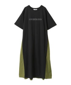 Green Parks ナイロンドッキングロゴワンピース