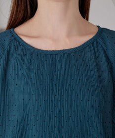 Tiaclasse 【洗える】楊柳ドットギャザーブラウス