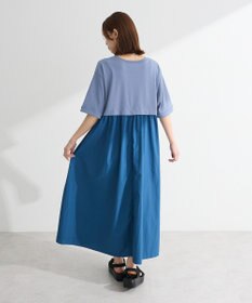 Green Parks ナイロンドッキングロゴワンピース