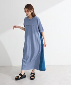 Green Parks ナイロンドッキングロゴワンピース