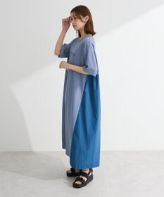 Green Parks ナイロンドッキングロゴワンピース