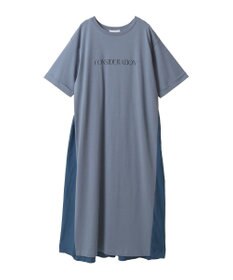 Green Parks ナイロンドッキングロゴワンピース