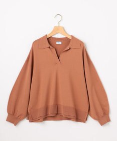 組曲 S 【加藤ローサさん着用】ポロ襟ストレッチニット