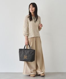 russet 【モノグラム刺繍】コーデュラナイロントートバッグ（CE-1776）