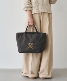 russet 【モノグラム刺繍】コーデュラナイロントートバッグ（CE-1776）