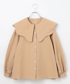 #Newans 【洗濯機可能/シワになりにくい】〈小柄さんにお勧め〉ウェービーカラーブラウス