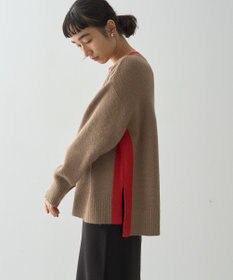 AMERICAN HOLIC 配色ニットポコポコプルオーバー