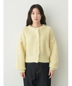 earth music&ecology ヘアリーショートニットカーディガン