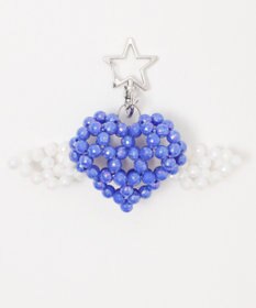 WEGO ハートウィングビーズキーホルダー