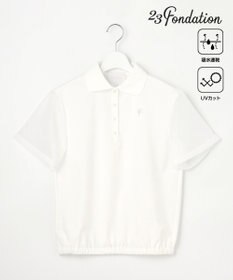 23区GOLF 【23Fondation/WOMEN】シアー袖 ニットポロ