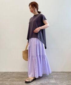 UNFILO 【新色追加！/接触冷感】マイビューティ バックフレアTシャツ