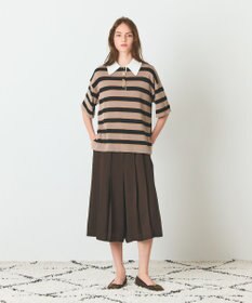 GRACE CONTINENTAL ボーダーニットトップ