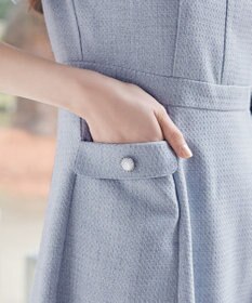 Tiaclasse 半袖サマーツイードワンピース