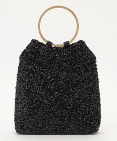 ANY SIS 【2WAY】リングメタルスパンコール ショルダーバッグ ブラック系