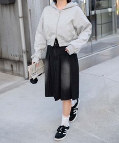 WEGO 【あったか】裏起毛Wジップショートパーカー