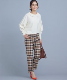 組曲 【WEB限定カラーあり】ウールライクストレッチ イージーパンツ