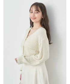 earth music&ecology ポコポコヤーンショートカーディガン