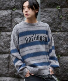 WEGO 【ユニセックス着用ITEM】アゼアミボーダーニットプルオーバー